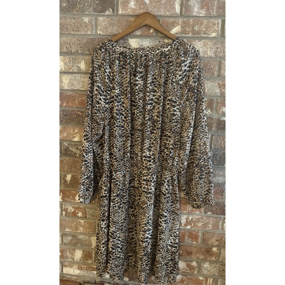 Lauren Ralph Lauren Georgette Animal Print Blouson Dress Size 20W For Women